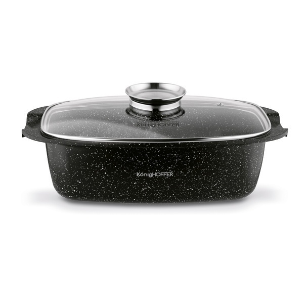 Brytfanna aluminiowa z powłoką ceramiczną i aromatyzerem Konighoffer Kingstone 5,5 l