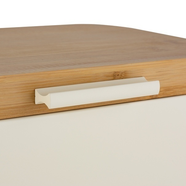 Chlebak stalowy Konighoffer Capri 30,5 x 18 x 14 cm kremowy