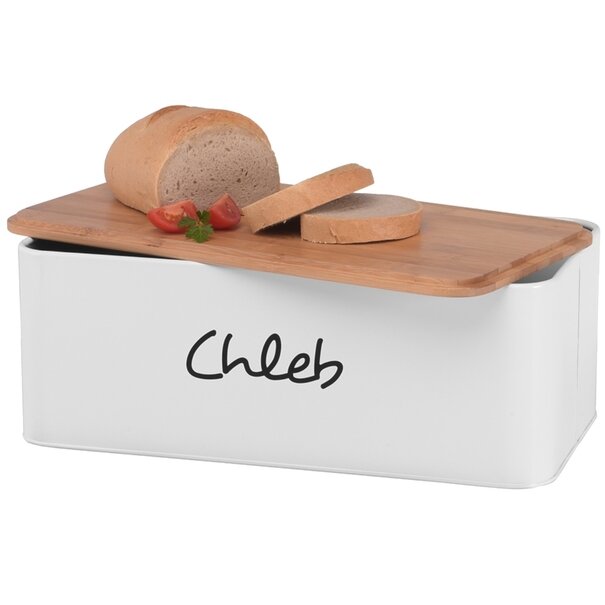 Chlebak stalowy Tadar Maestra 42 x 22 x 16 cm biały