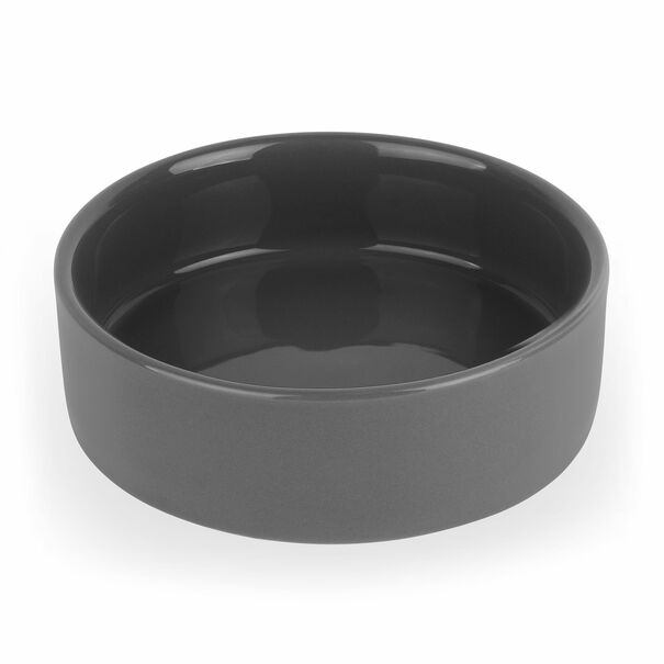 Cukiernica porcelanowa z pokrywką i łyżeczką Konighoffer 14,5 x 5 cm szara