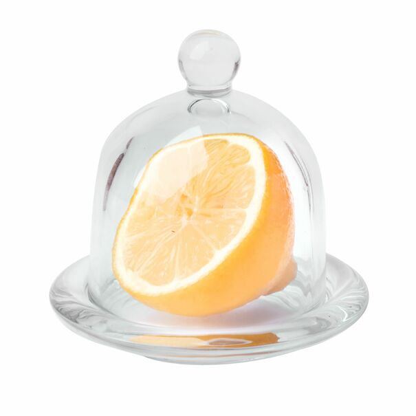 Dzbanek żaroodporny na podgrzewaczu Termisil Berox 1,5 l i szklany pojemnik na cytrynę