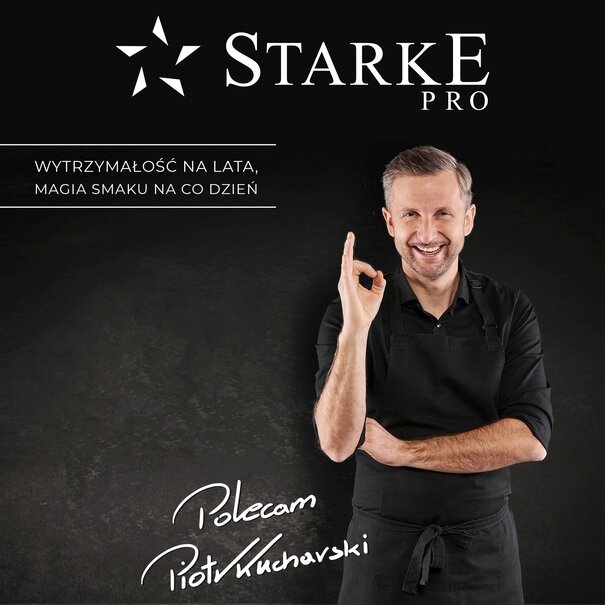 Garnek na indukcję marmurowy z pokrywką Starke Pro Luxury Grey 1,7 l
