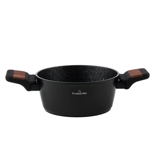 Garnek na indukcję non-stick z pokrywką Starke Pro Archie Wooden 1,6 l