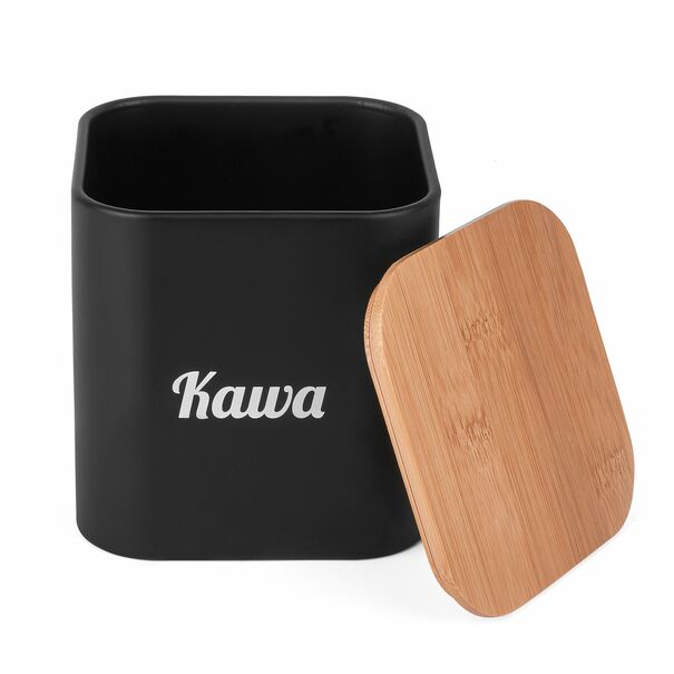 Komplet 3 pojemnik&oacute;w Tadar Talon Kawa Herbata Cukier 11,5 x 12,3 cm czarne