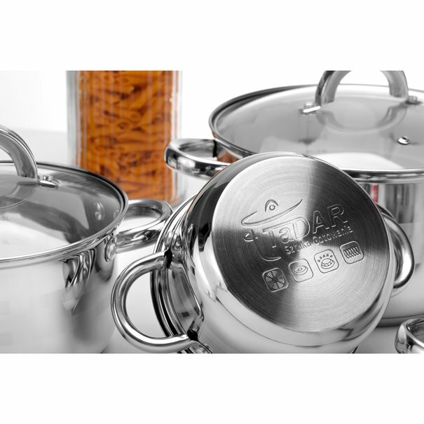 Komplet garnk&oacute;w ze stali nierdzewnej Tadar Leone 8 element&oacute;w