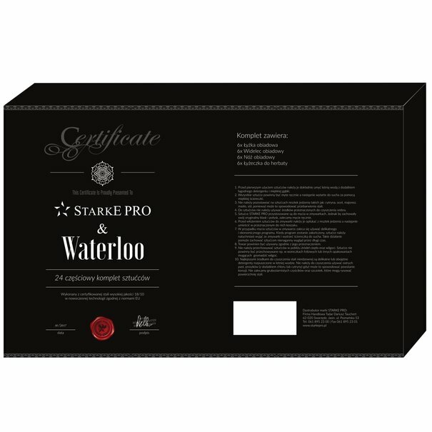 Komplet sztućc&oacute;w ze stali szlachetnej Starke Pro Waterloo 24 elementy