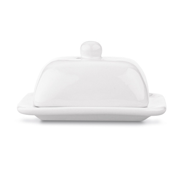 Maselniczka ceramiczna z pokrywką Tadar 16 x 13 x 8,5 cm biała