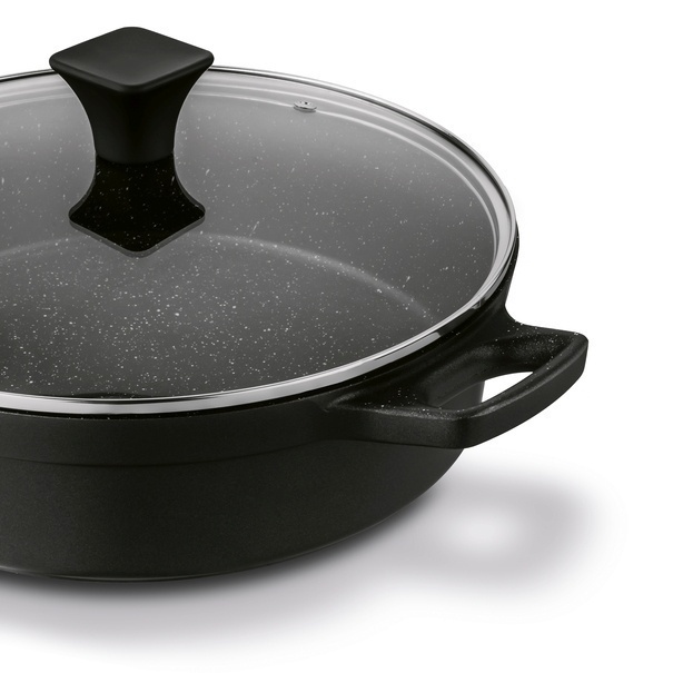 Patelnia aluminiowa na indukcję kr&oacute;tkie uchwyty Konighoffer Vitello 32 cm