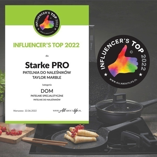 Patelnia do naleśnik&oacute;w na indukcję Starke Pro Taylor Marble 25 cm