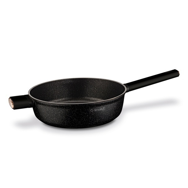 Patelnia głęboka na indukcję z pokrywką Starke Pro Starlet Black 28 x 8 cm