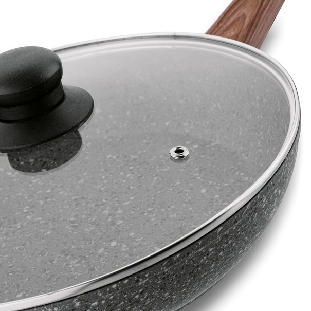 Patelnia granitowa ze szklaną pokrywką Konighoffer Venga 30 cm