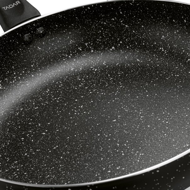 Patelnia marmurkowa non-stick głęboka Tadar Marmara Black 28 cm