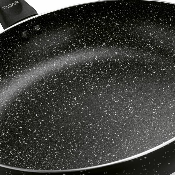 Patelnia marmurkowa non-stick z pokrywką głęboka Tadar Marmara 28 cm