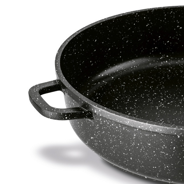 Patelnia na indukcję głęboka kr&oacute;tkie uchwyty Konighoffer Pollo Black 28 x 7 cm