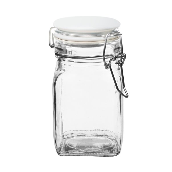 Słoik z klipsem Tadar 250 ml biała ceramiczna pokrywka
