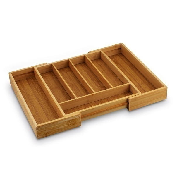 Wkład do szuflady na sztućce regulowany bambusowy Tadar 28,5-45 x 32 x 5 cm