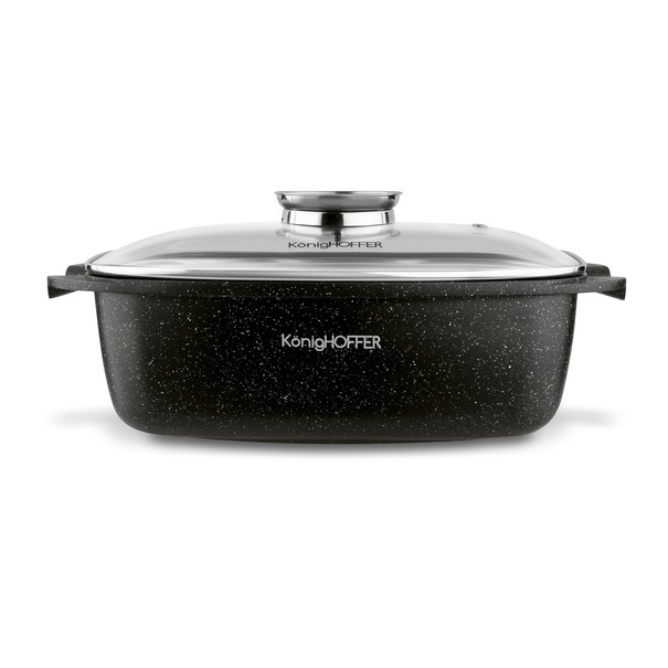 Brytfanna aluminiowa z aromatyzerem Konighoffer Pollo 5,5 l prostokątna