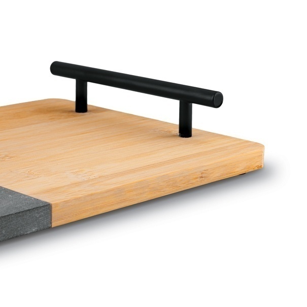 Deska do serwowania przekąsek marmur bambus z uchwytami Starke Pro 35 x 20 cm