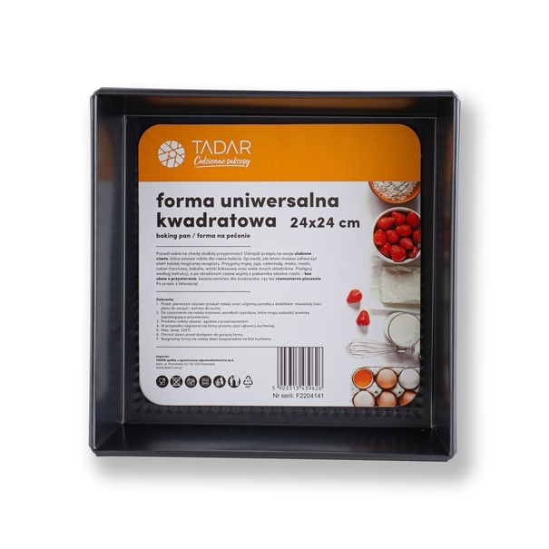 Forma do pieczenia Tadar 24 x 24 cm uniwersalna kwadratowa