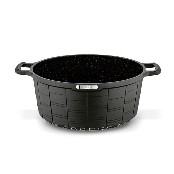 Garnek na indukcję z powłoką marmurową i pokrywką Starke Pro Crows Marble 6,2 l