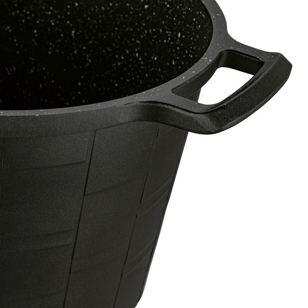 Garnek wysoki na indukcję z powłoką marmurową i pokrywką Starke Pro Crows Marble 6,5 l