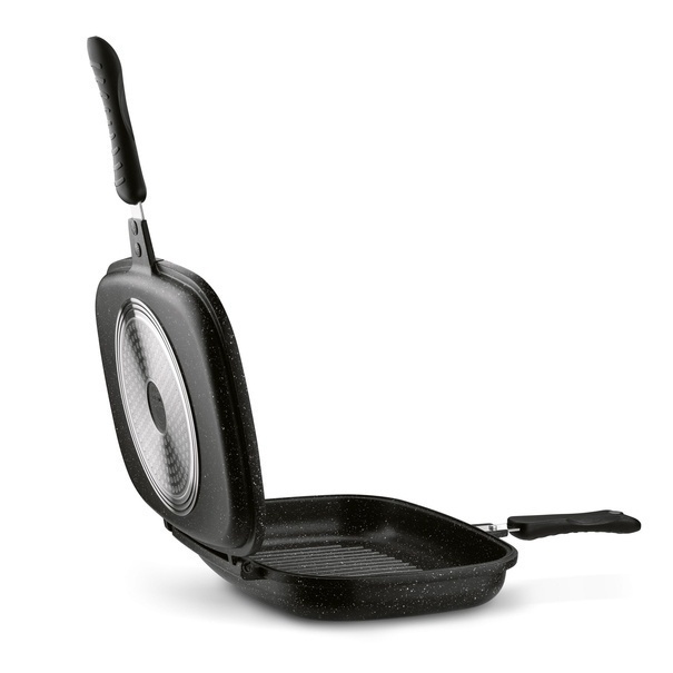 Patelnia grillowa dwustronna marmurowa Konighoffer Doppio Marble 32 x 24 cm