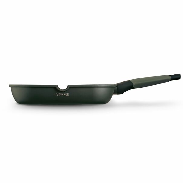 Patelnia grillowa marmurowa na indukcję Starke Pro Viridi 28 cm