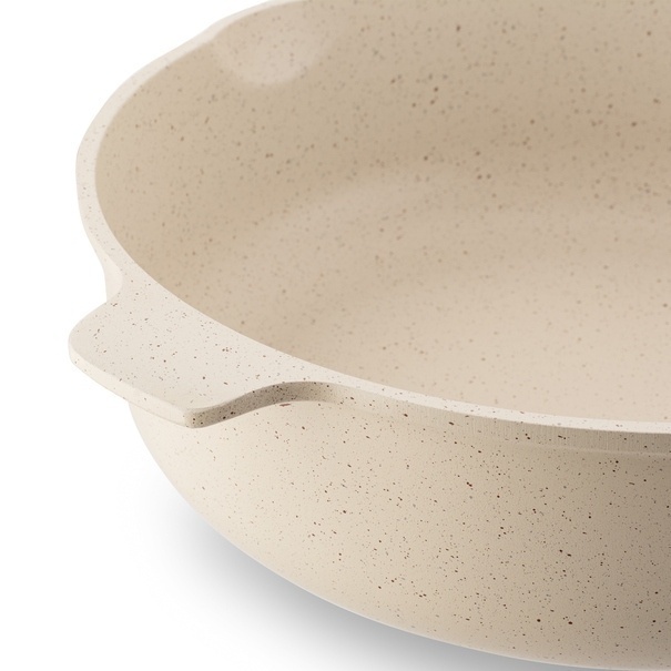 Patelnia indukcyjna głęboka z pokrywką Konighoffer Creamy Marble 28 x 8,5 cm