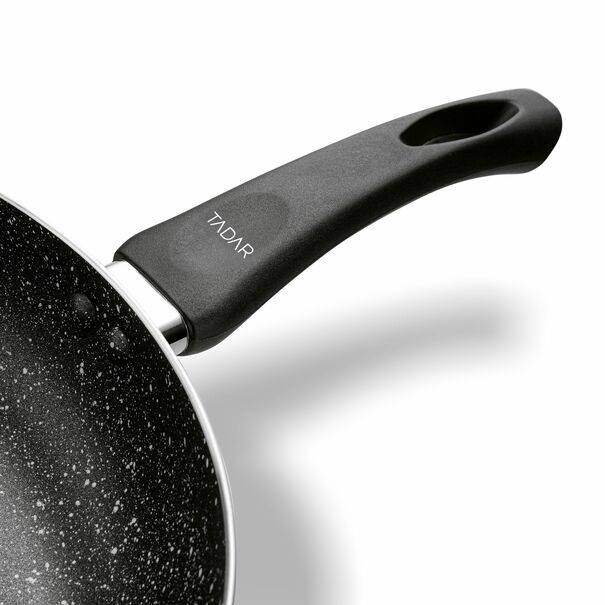 Patelnia marmurkowa non-stick z pokrywką głęboka Tadar Marmara 28 cm