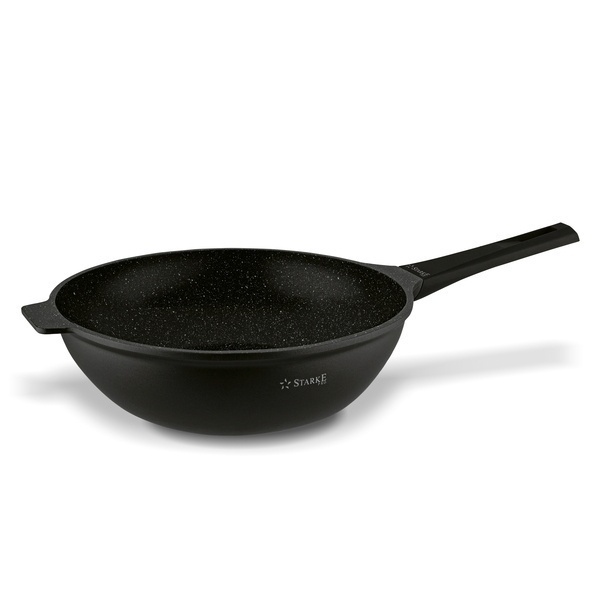 Patelnia WOK na indukcję z pokrywką Starke Pro Taylor Marble 32 cm