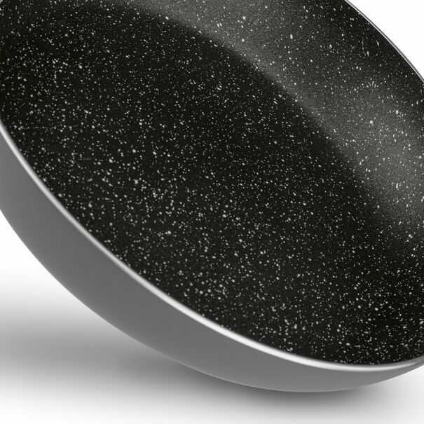 Zestaw 3 patelni Tadar Amarantina Grey Marble 20 cm 24 cm 28 cm i miarki kuchenne
