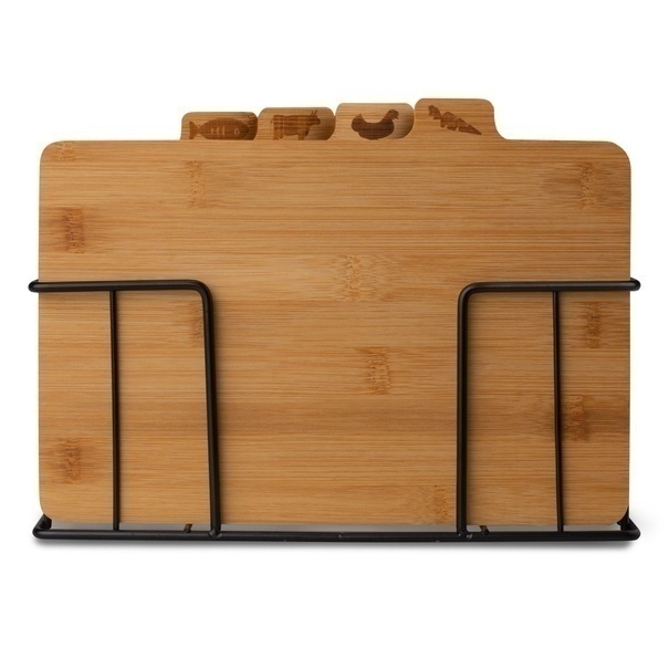 Zestaw 4 desek do krojenia ze stojakiem Konighoffer Cedar 29 x 21 x 7 cm