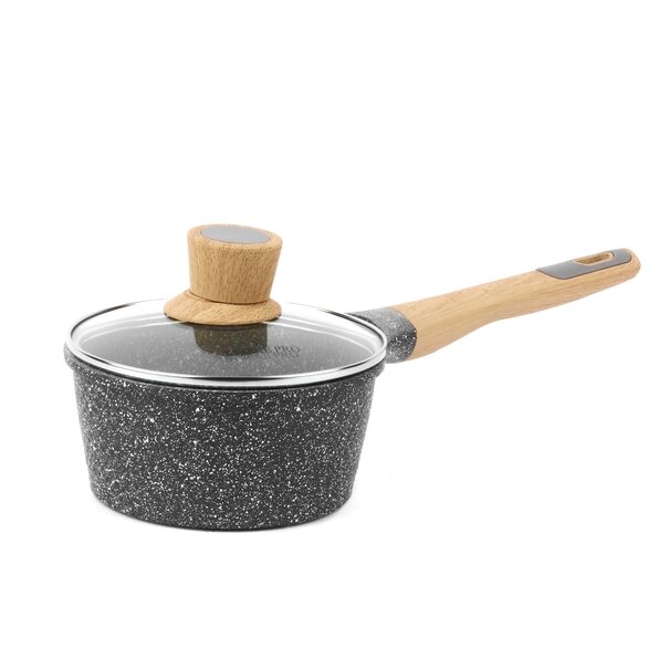 Zestaw garnk&oacute;w i patelni granitowych Starke Pro Ashen Granite 9 element&oacute;w i 5 miarek