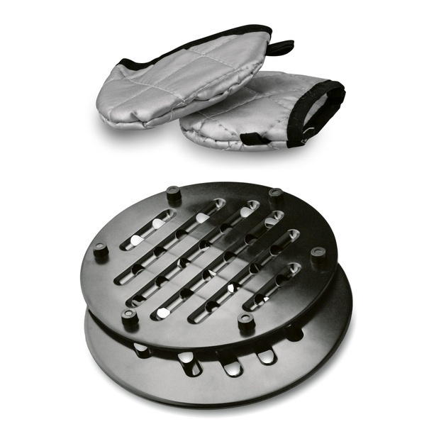 Zestaw garnk&oacute;w Konighoffer Pollo Grey 8 element&oacute;w 2 nakładki i 2 podkładki