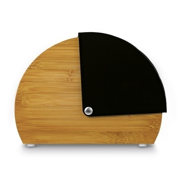 Chlebak bambusowy Konighoffer Fushion 36 x 22 x 17 cm czarny