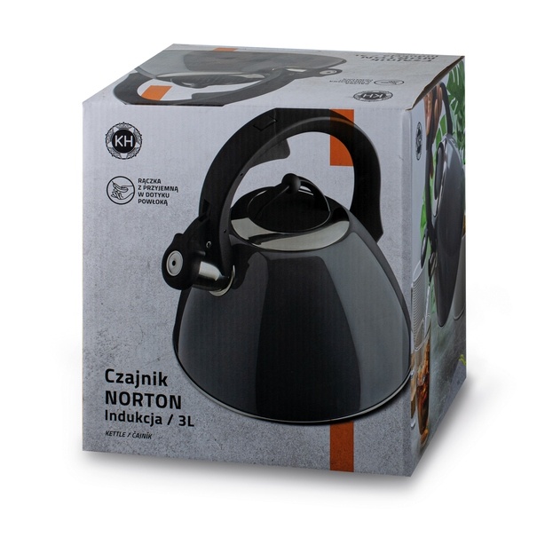 Czajnik tradycyjny na indukcję Konighoffer Norton 3 l szary