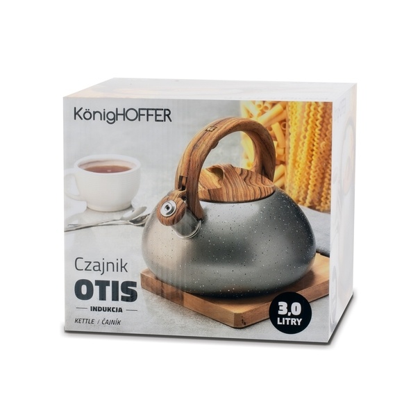 Czajnik ze stali nierdzewnej KonigHOFFER Otis 3 l grey indukcja