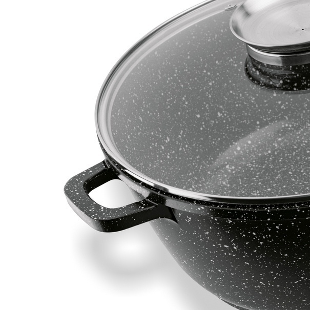 Garnek na indukcję z pokrywką Konighoffer Pollo Black 4,5 l