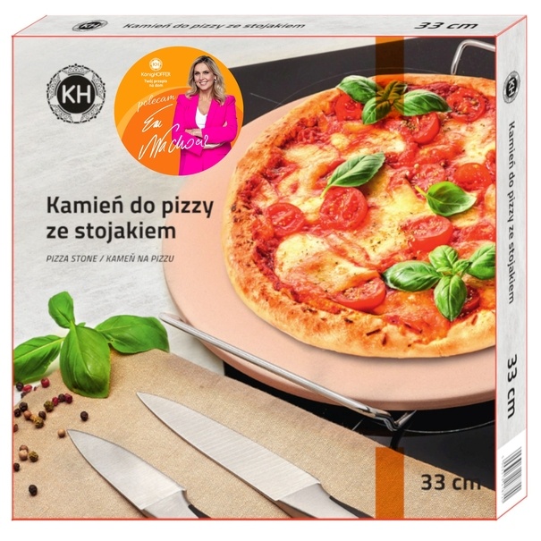 Kamień do pizzy ze stojakiem Konighoffer 33 cm
