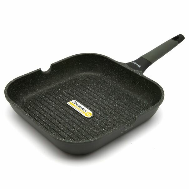 Patelnia grillowa marmurowa na indukcję Starke Pro Viridi 28 cm