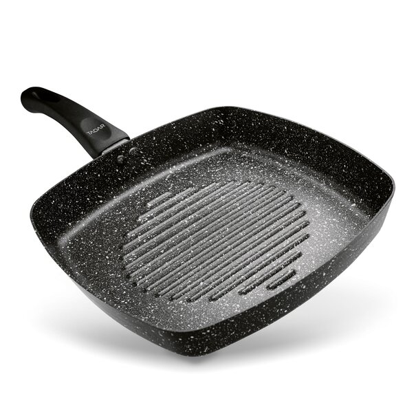 Patelnia grillowa marmurkowa Tadar Marmara Black 26 cm bez indukcji