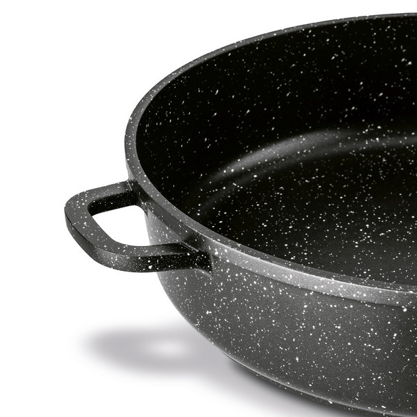 Patelnia na indukcję głęboka kr&oacute;tkie uchwyty Konighoffer Pollo Black 32 x 8 cm