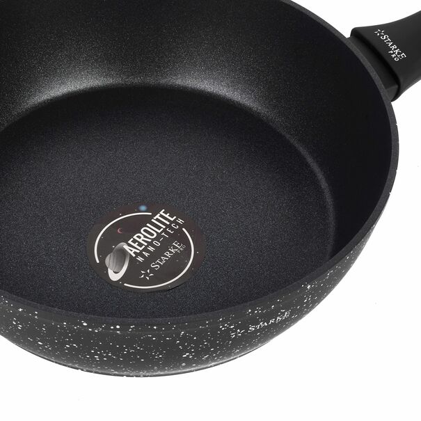 Patelnia na indukcję non-stick z pokrywką Starke Pro Sirius 24 cm głęboka