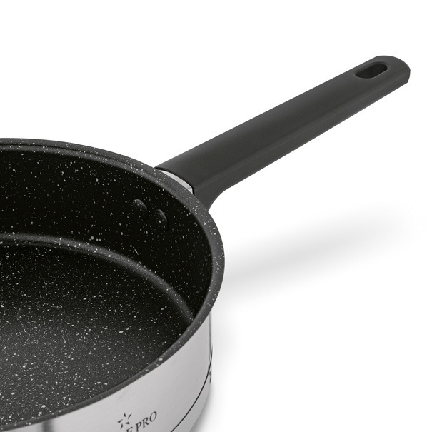 Patelnia nierdzewna non-stick z pokrywką Starke Pro Rigor 24 cm