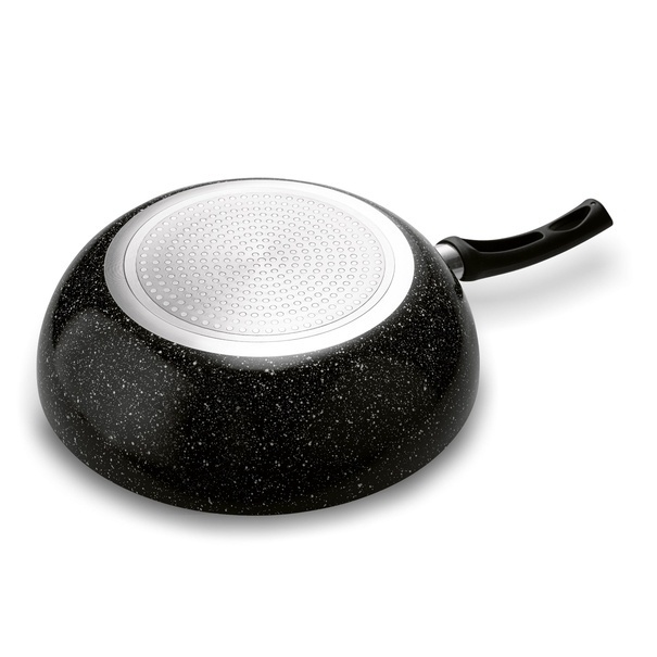 Patelnia WOK z pokrywką Tadar Marmara Black 30 x 8,5 cm