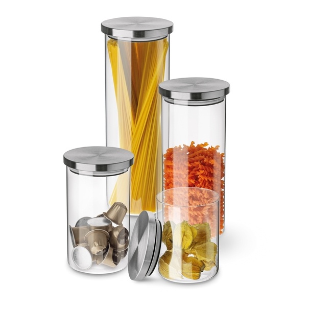 Pojemnik szklany z pokrywką na produkty sypkie Tadar Kimi 700 ml