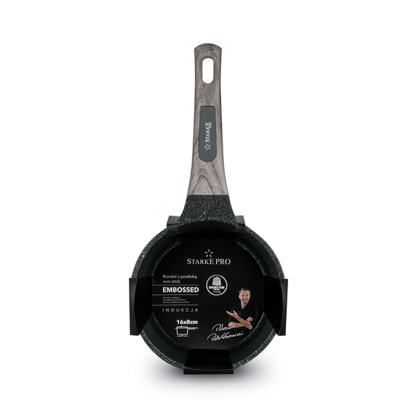Rondel na indukcję z powłoką marmurową Starke Pro Embossed 1,2 l