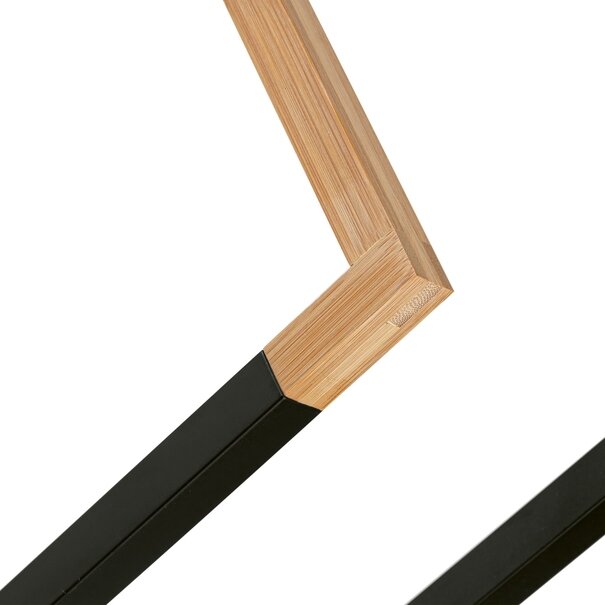 Wieszak na 2 ręczniki stojący Tadar Wood 45 x 21,5 x 76 cm czarny