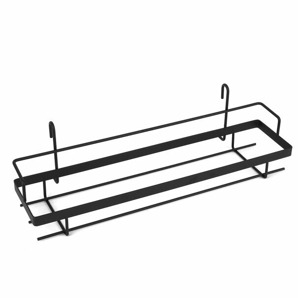 Zestaw 2 reling&oacute;w kuchennych z akcesoriami Tadar 76 cm 16 element&oacute;w czarny