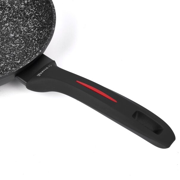 Zestaw 3 patelni granitowych Starke Pro Piccante 19,5 cm 23,5 cm i głęboka 27,5 cm